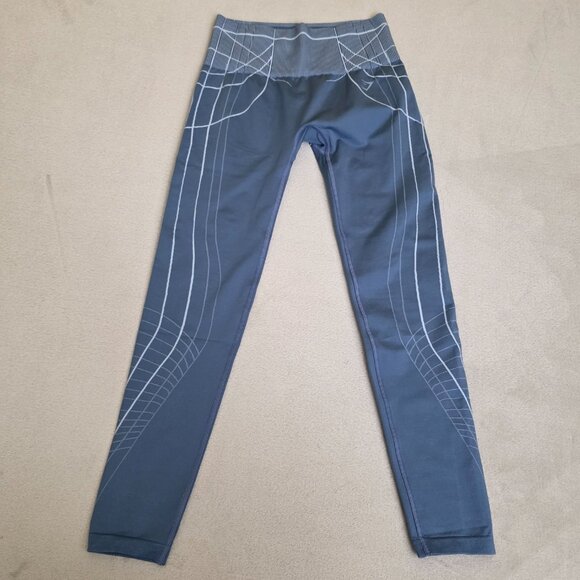 Gymshark Apex Seamless Leggings Womens Medium Blue Gray High Waist Workout Yoga - Picture 5 of 6